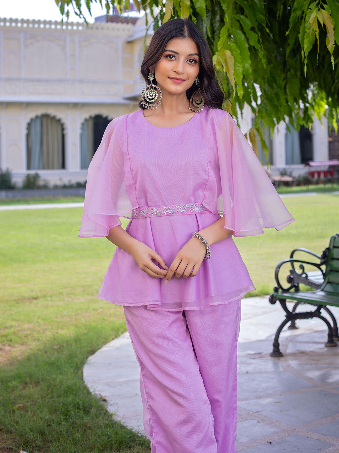 step-into-elegance-with-our-lavender-peplum-top-paired-with-a-silver-embroidered-belt-and-pants-a-perfect-set-of-two-for-a-stylish-and-graceful-look