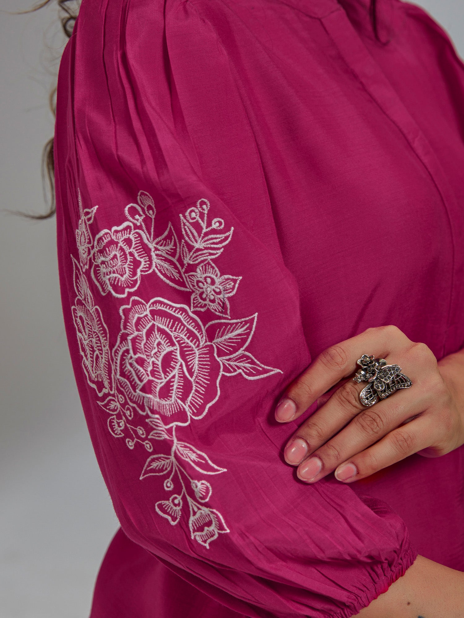 Pink Muslin A-Line Co-Ord Set