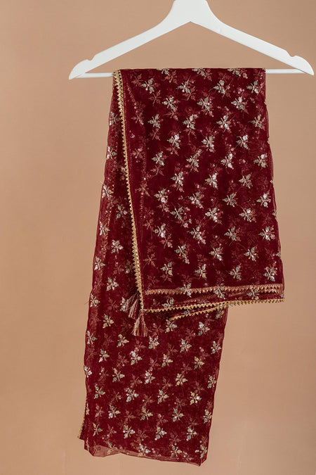 Ethnic Motifs Embroidered Gotta Patti Dupatta