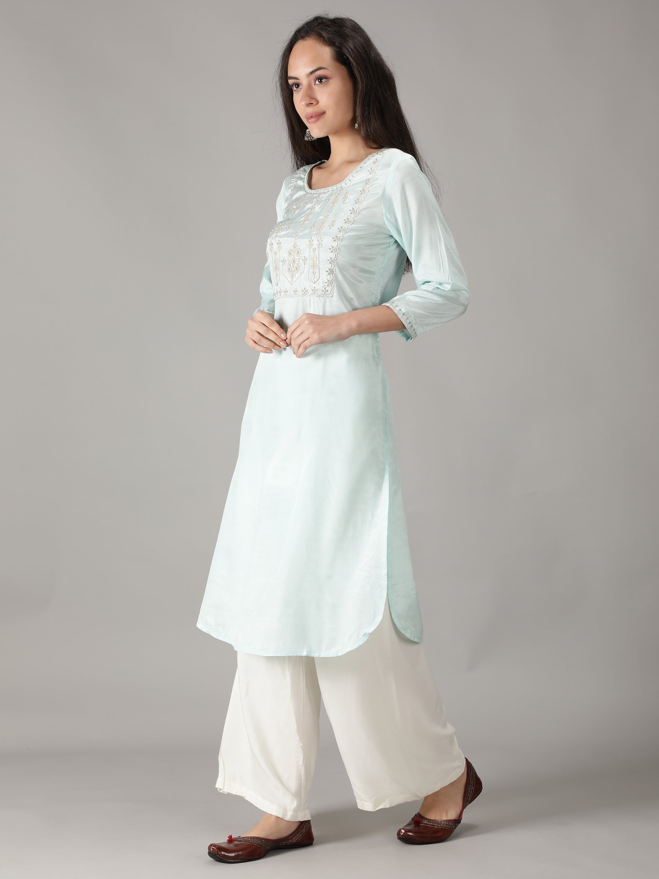 blue-solid-kurta-with-embroidered-yoke