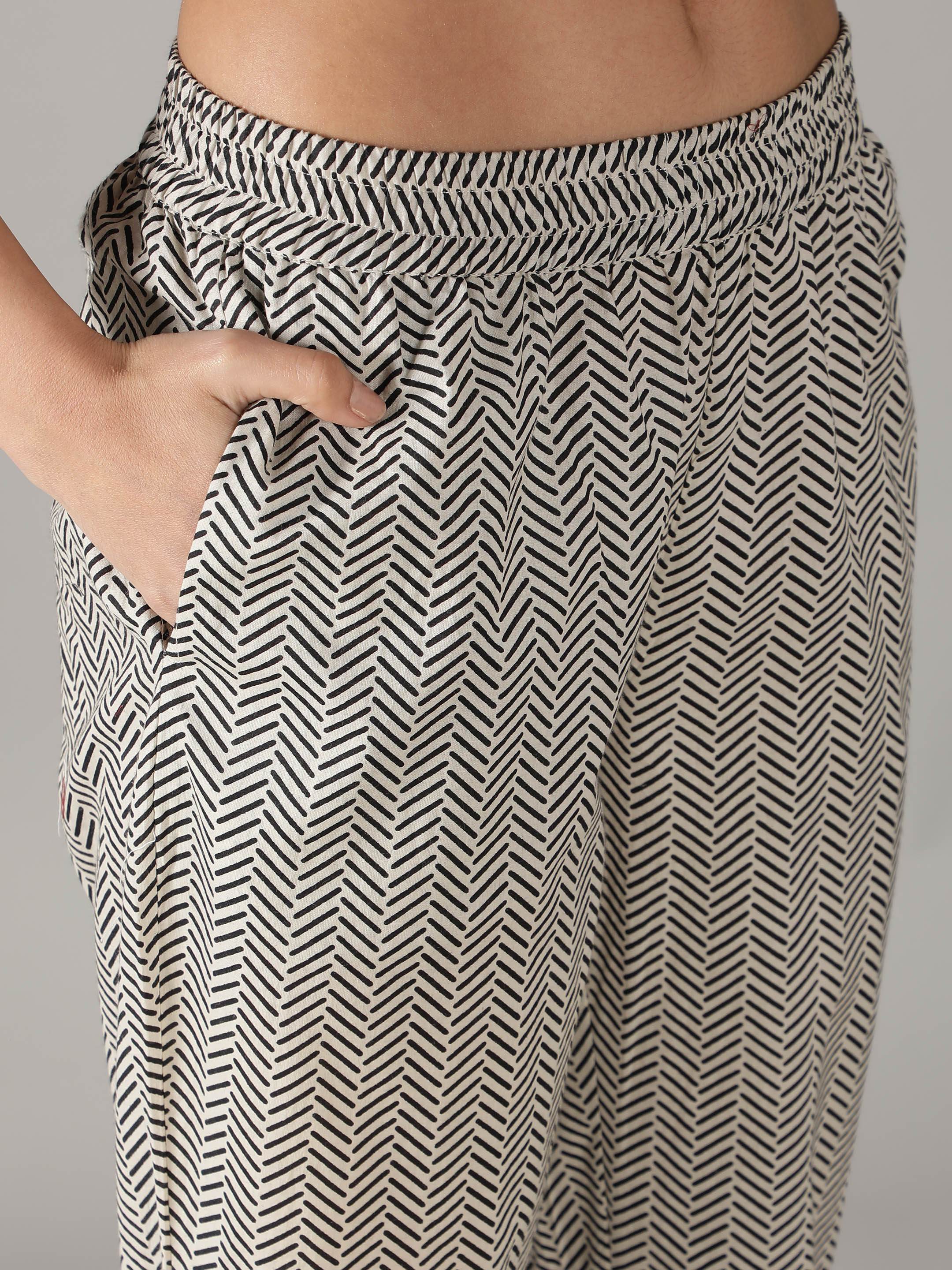 Maroon Cotton Printed A-line Kurta With Pant & Dupatta